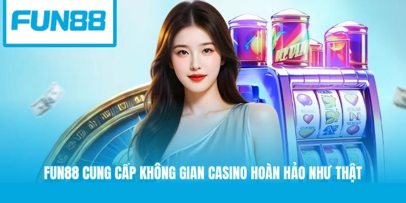 Fun88 cung cấp không gian casino hoàn hảo như thật